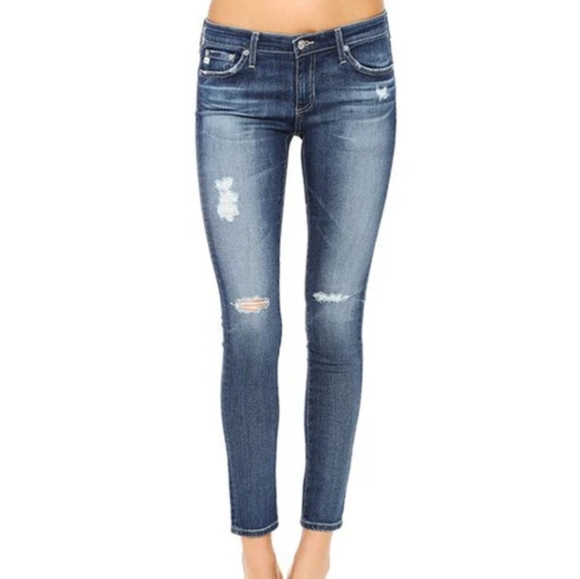 AG Adriano Goldschmied The Legging  Ankle Super Skinny Jean Distresses S… - Picture 3 of 14